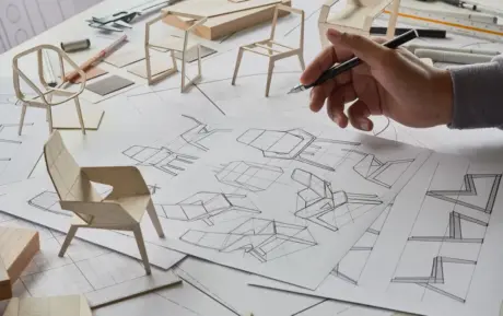 Een beeld van een ontwerp ontwikkeling gevisualiseerd