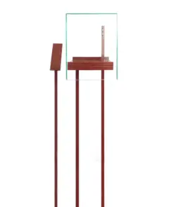 9603bA Frieda Mellema For UNIQUOLE Bewerkt vitrinekast metaal en glas