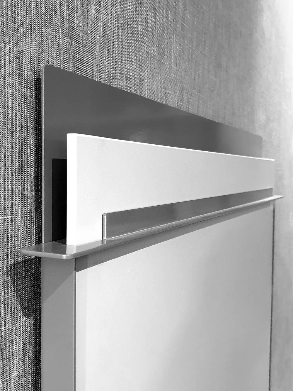 In beeld een design wandverarming ontwikkeld door Pillen Group.
