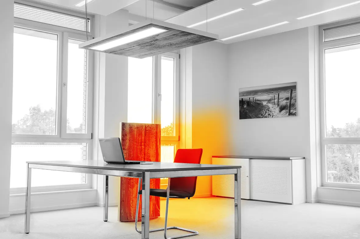 HeatFun Alu L Mobiel Variant bureau verwarming infrarood
