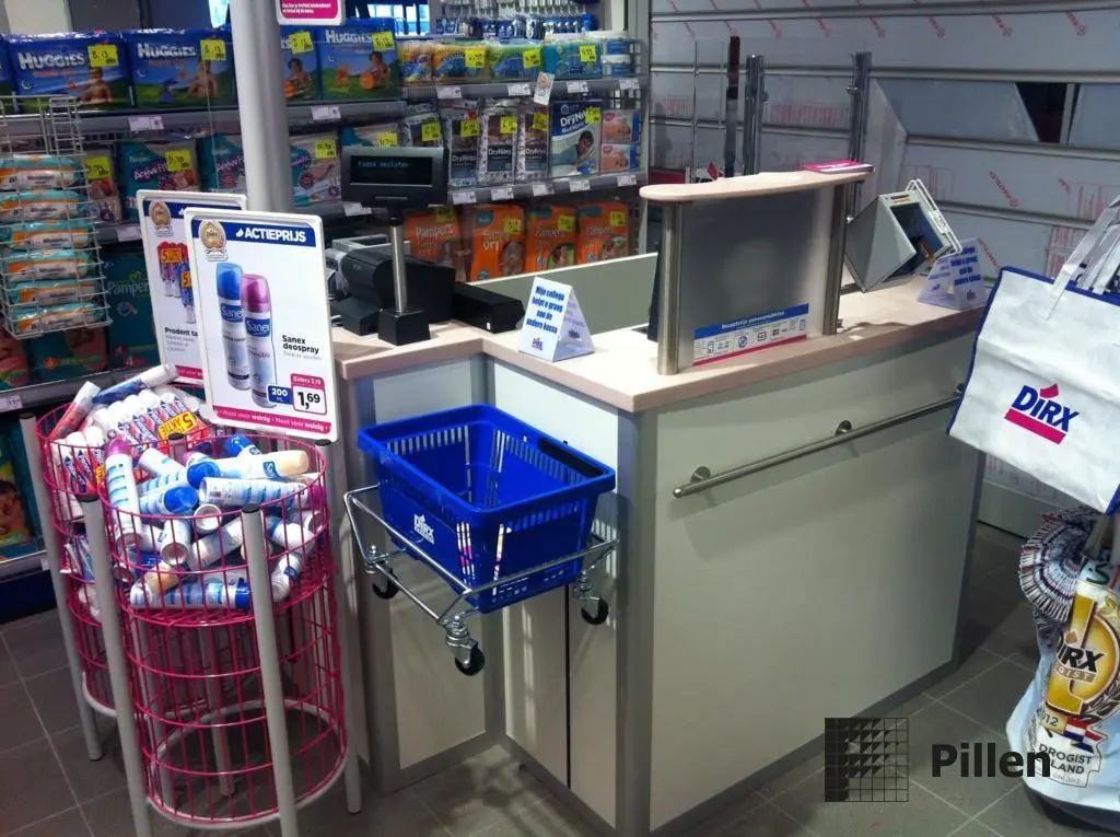 Pillen Checkouts PTK01 5 2 Zelfscan meubel voor supermarkt