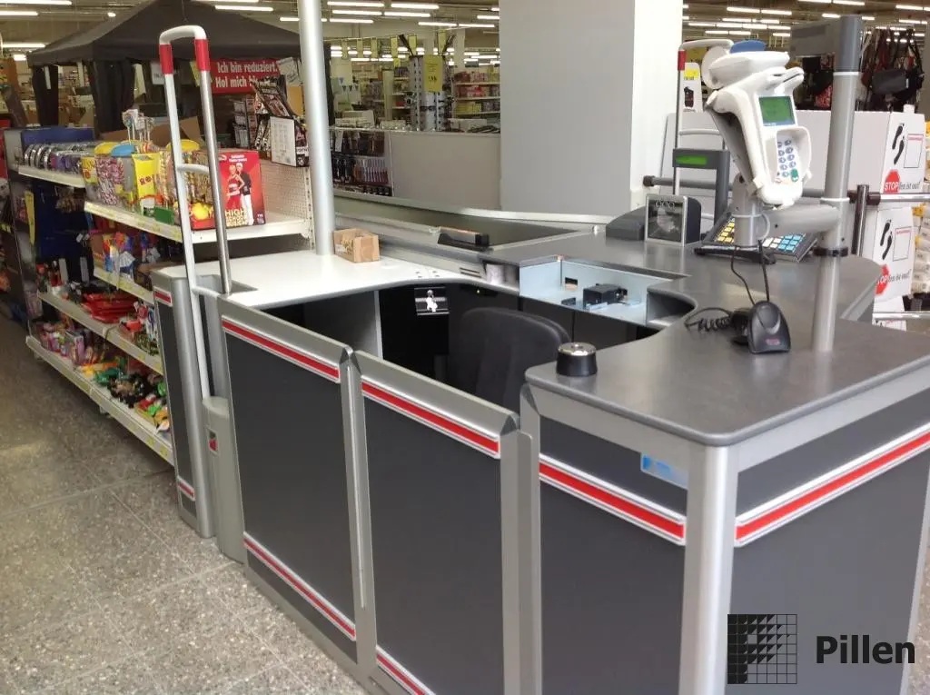 Pillen Checkouts PTK02 5 Enkel kassameubel supermarkt