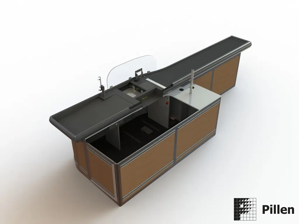 Pillen Checkouts PTK03 3 Kassameubel met rolband