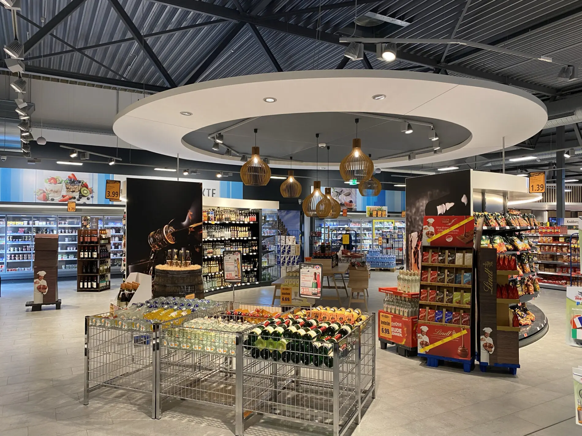 Interieurelement Vrijhangend Plafond Pillen Checkout Systems